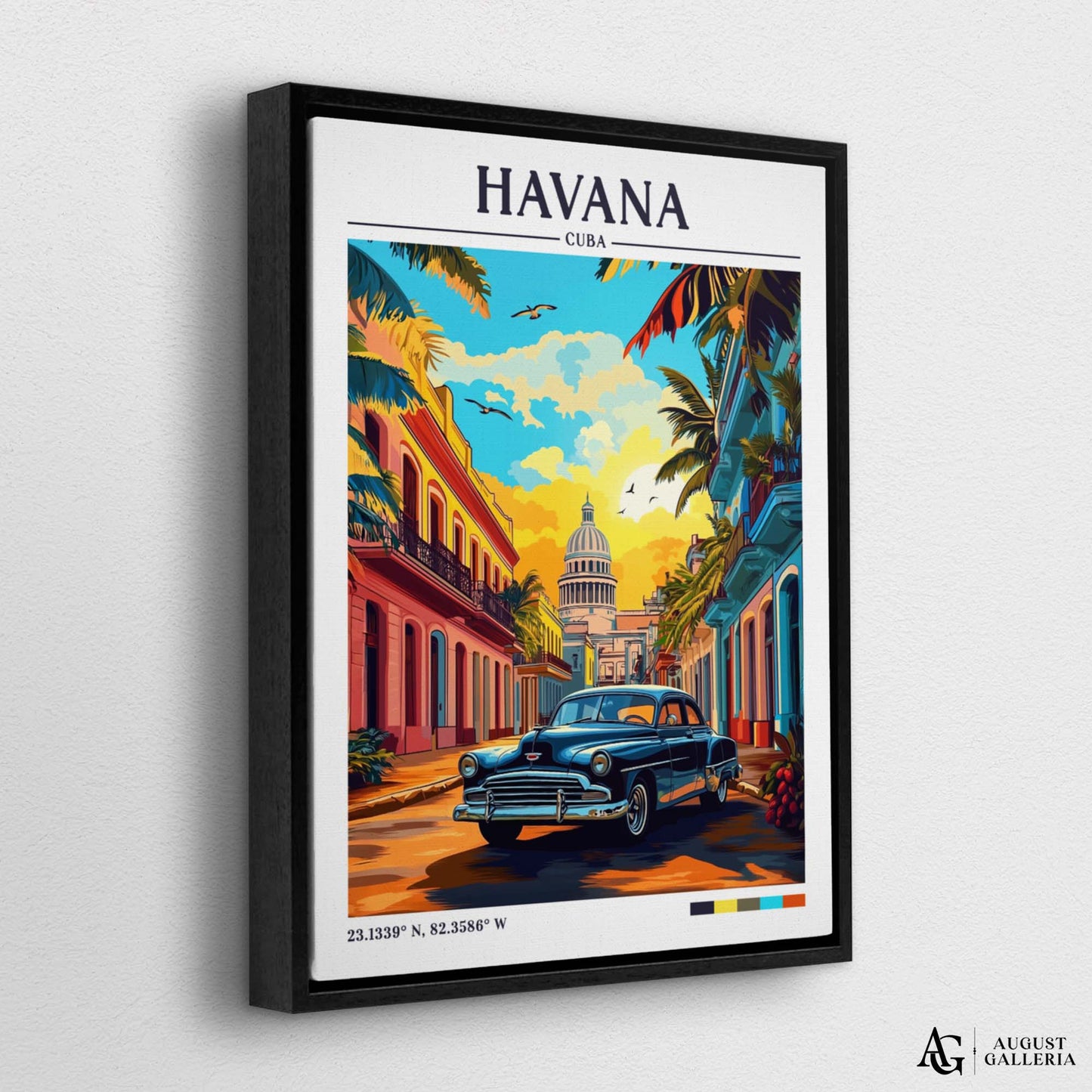 Havana Cuba Retro Travel Print