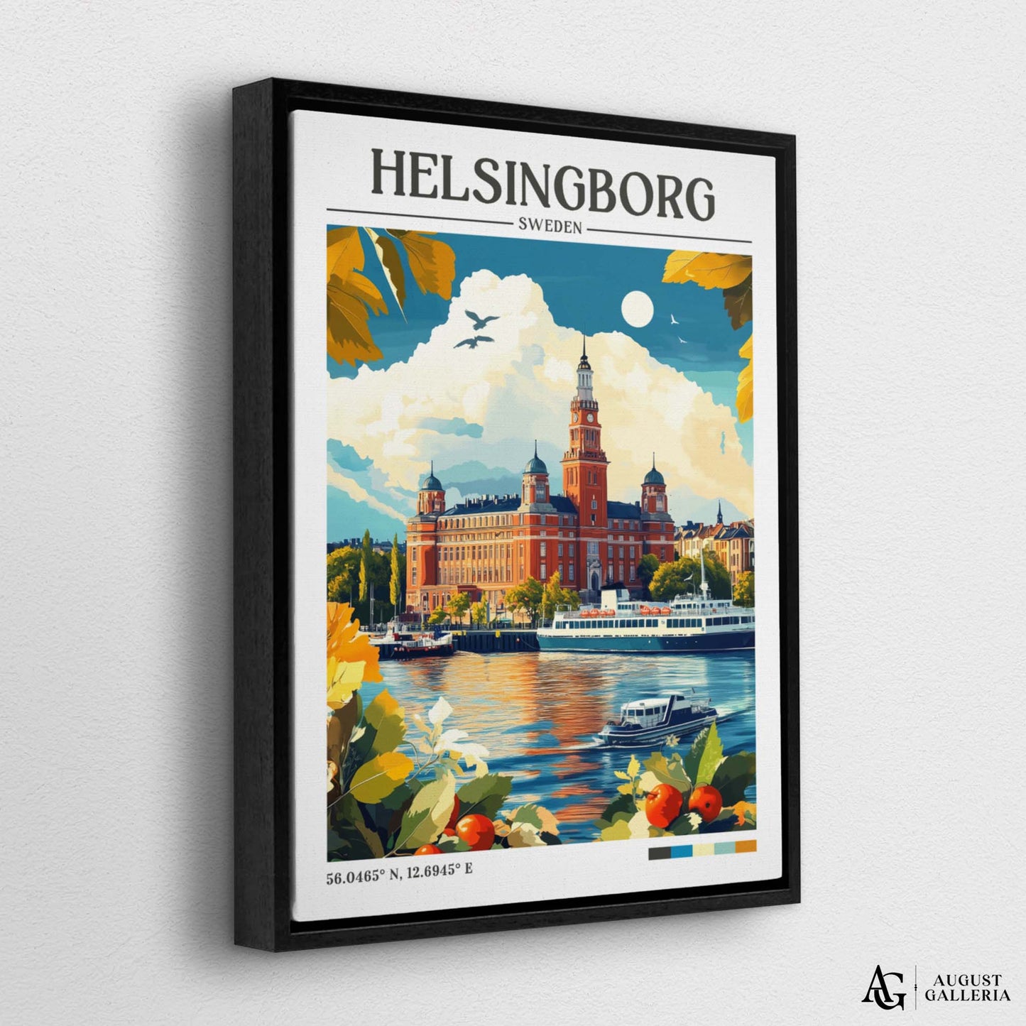 Helsingborg Sweden Retro Travel Print