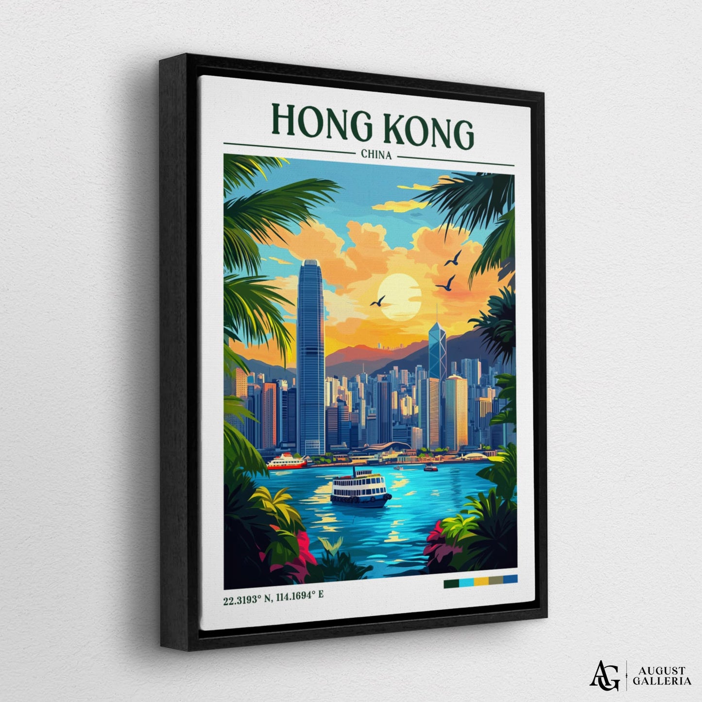 Hong Kong Retro Travel Print