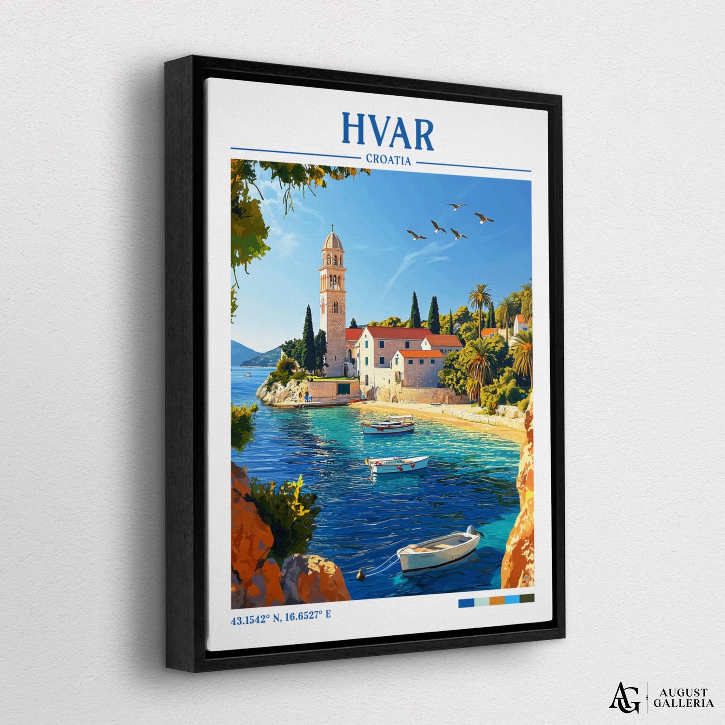 Hvar Croatia Retro Travel Print