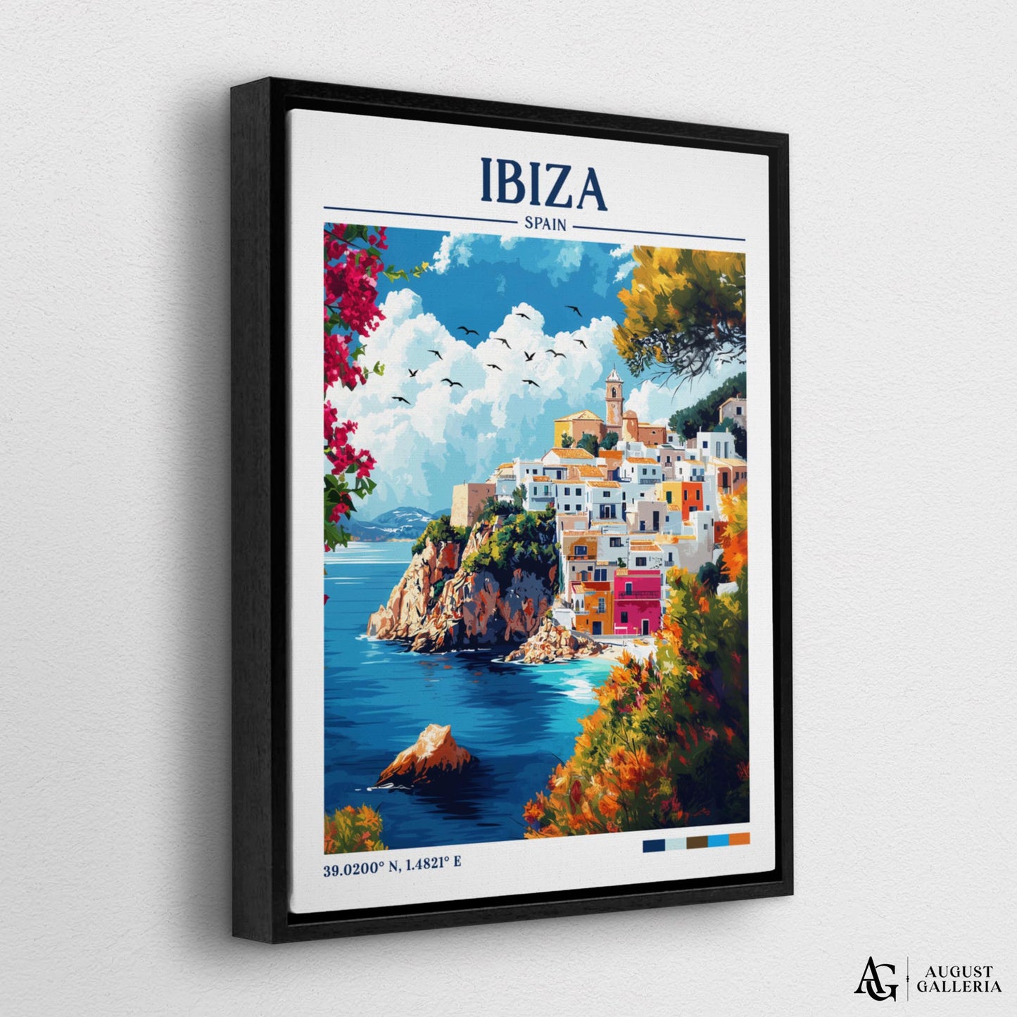 Ibiza Spain Retro Travel Print