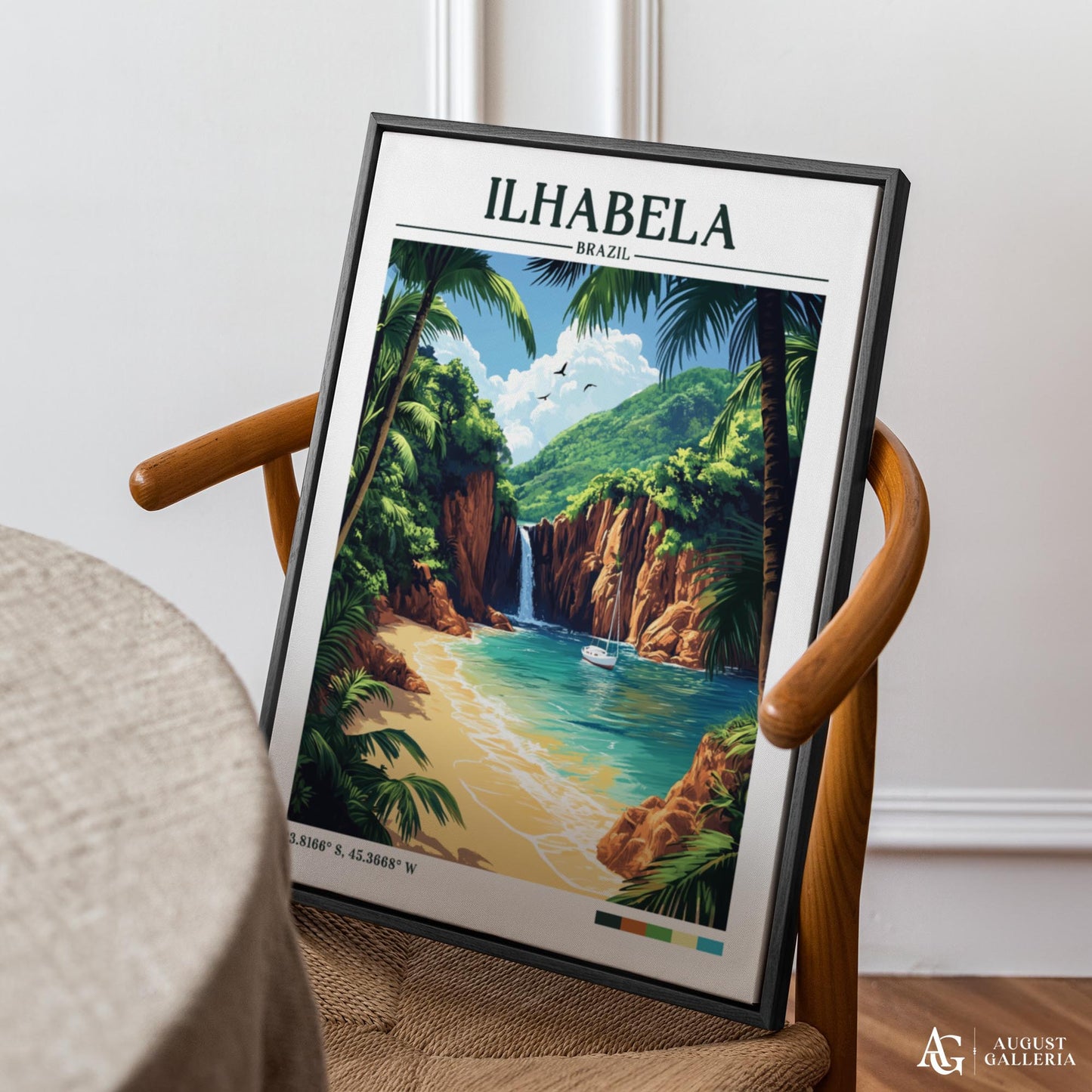 Ilhabela Brazil Retro Travel Print