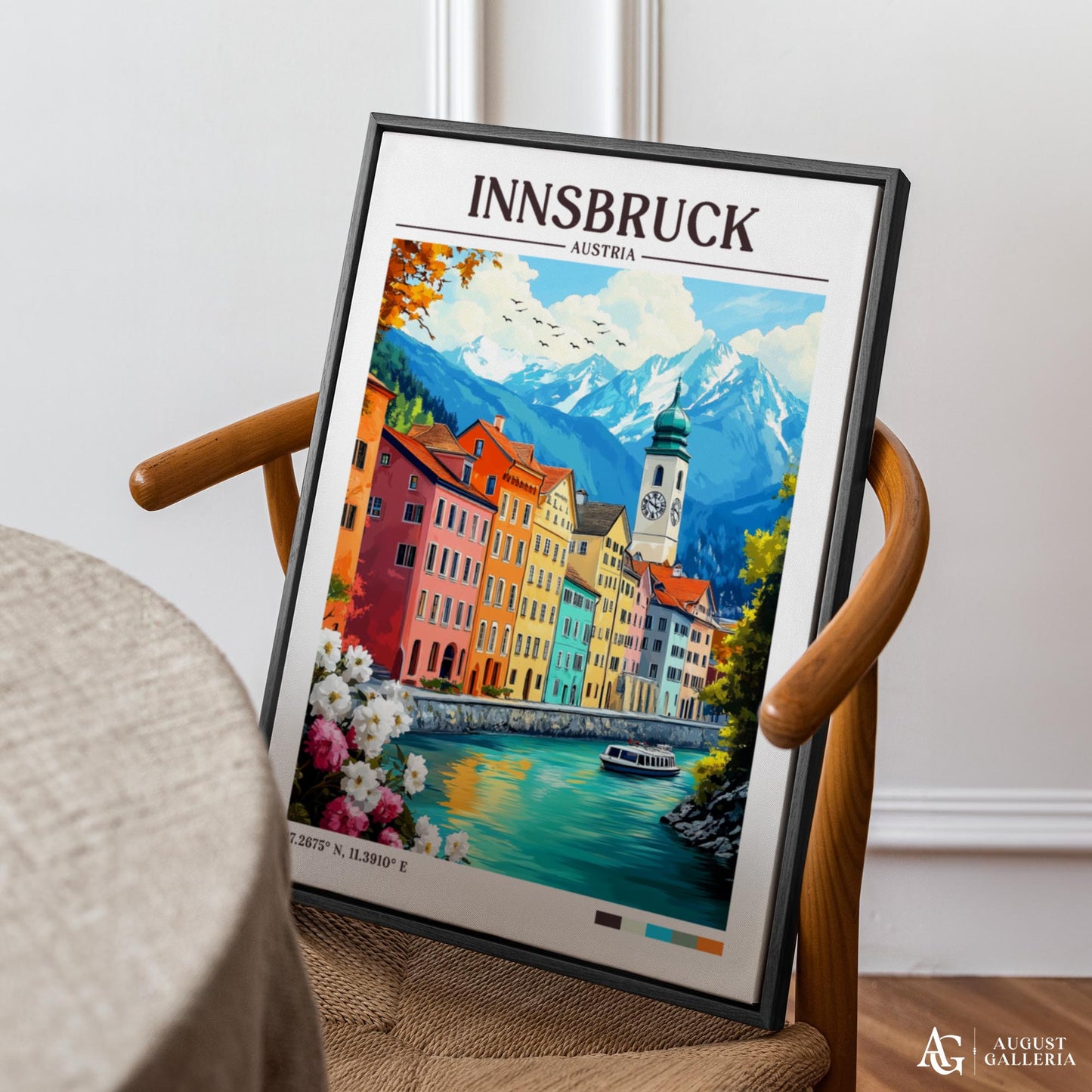 Innsbruck Austria Retro Travel Print
