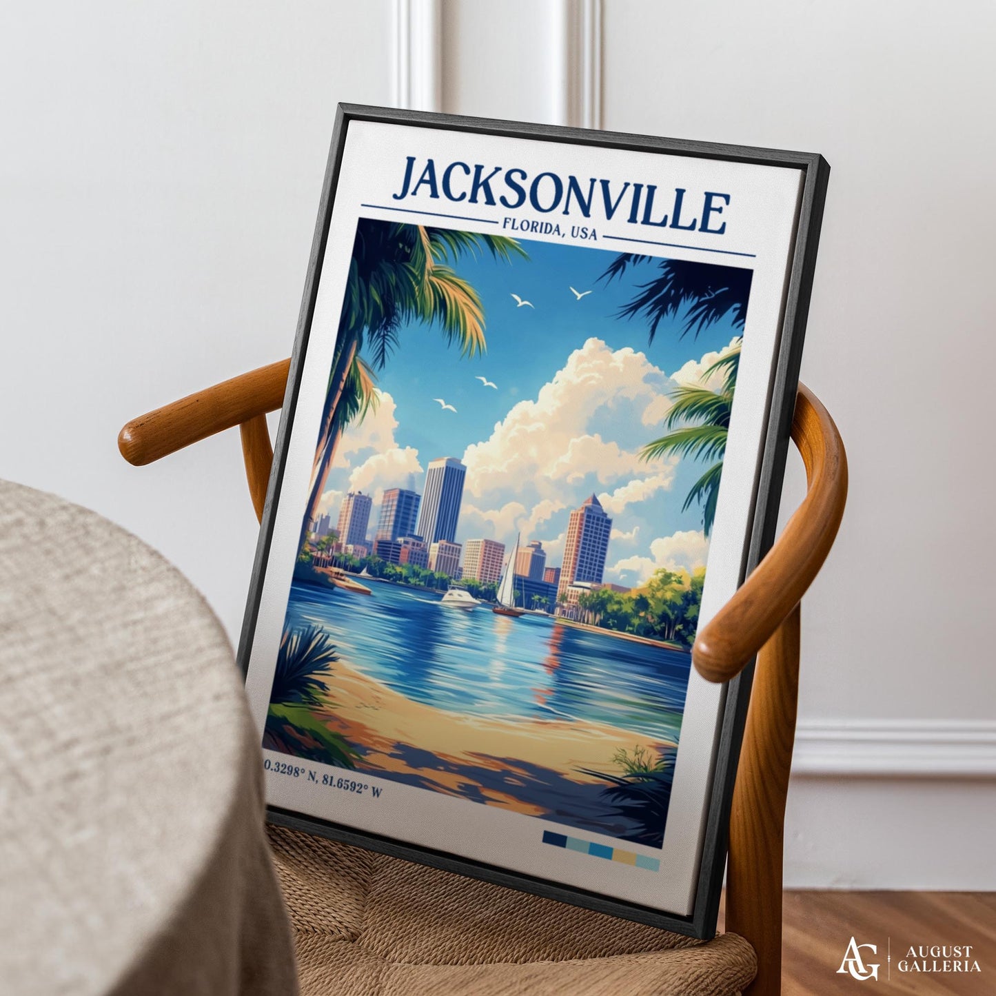Jacksonville Florida Retro Travel Print
