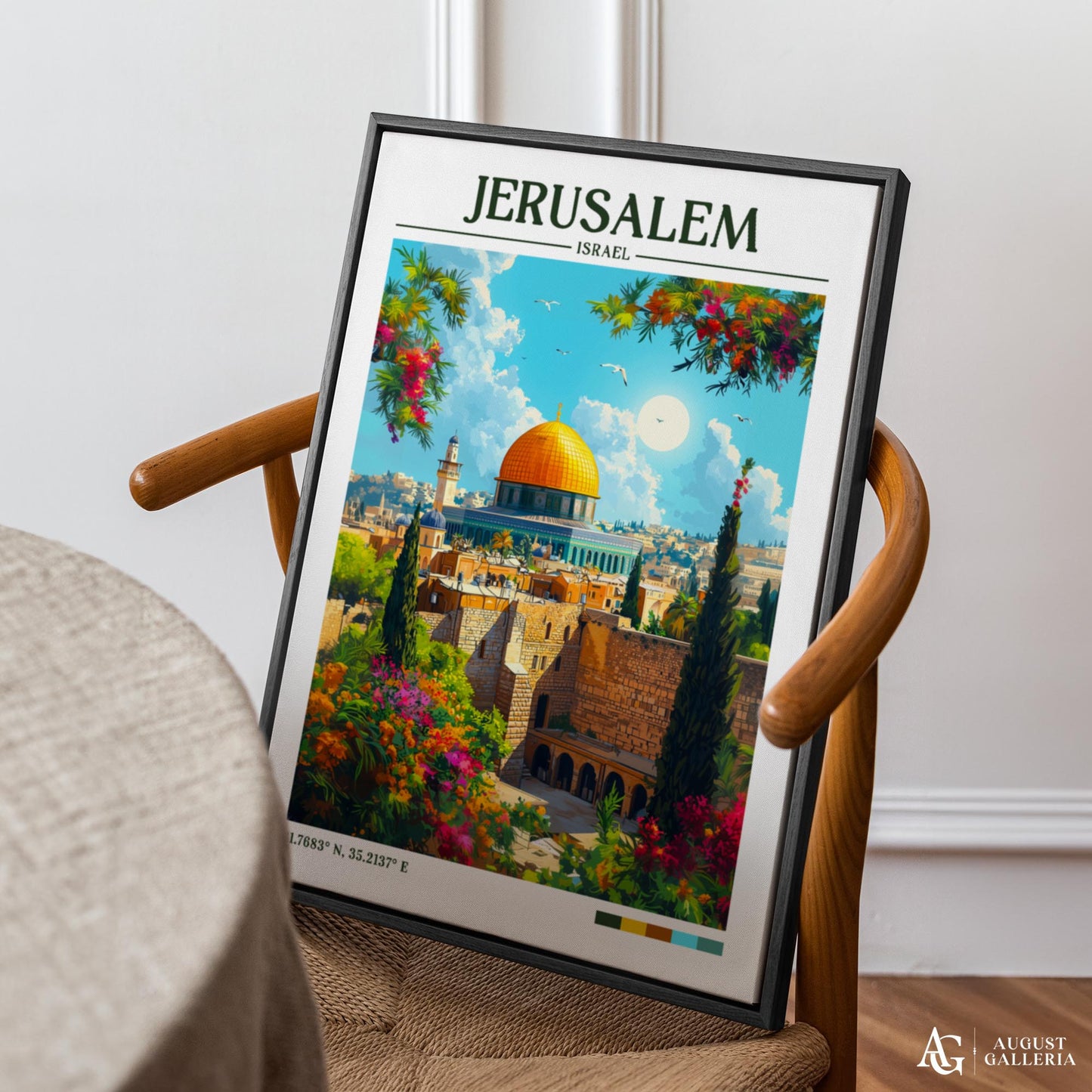 Jerusalem Retro Travel Print