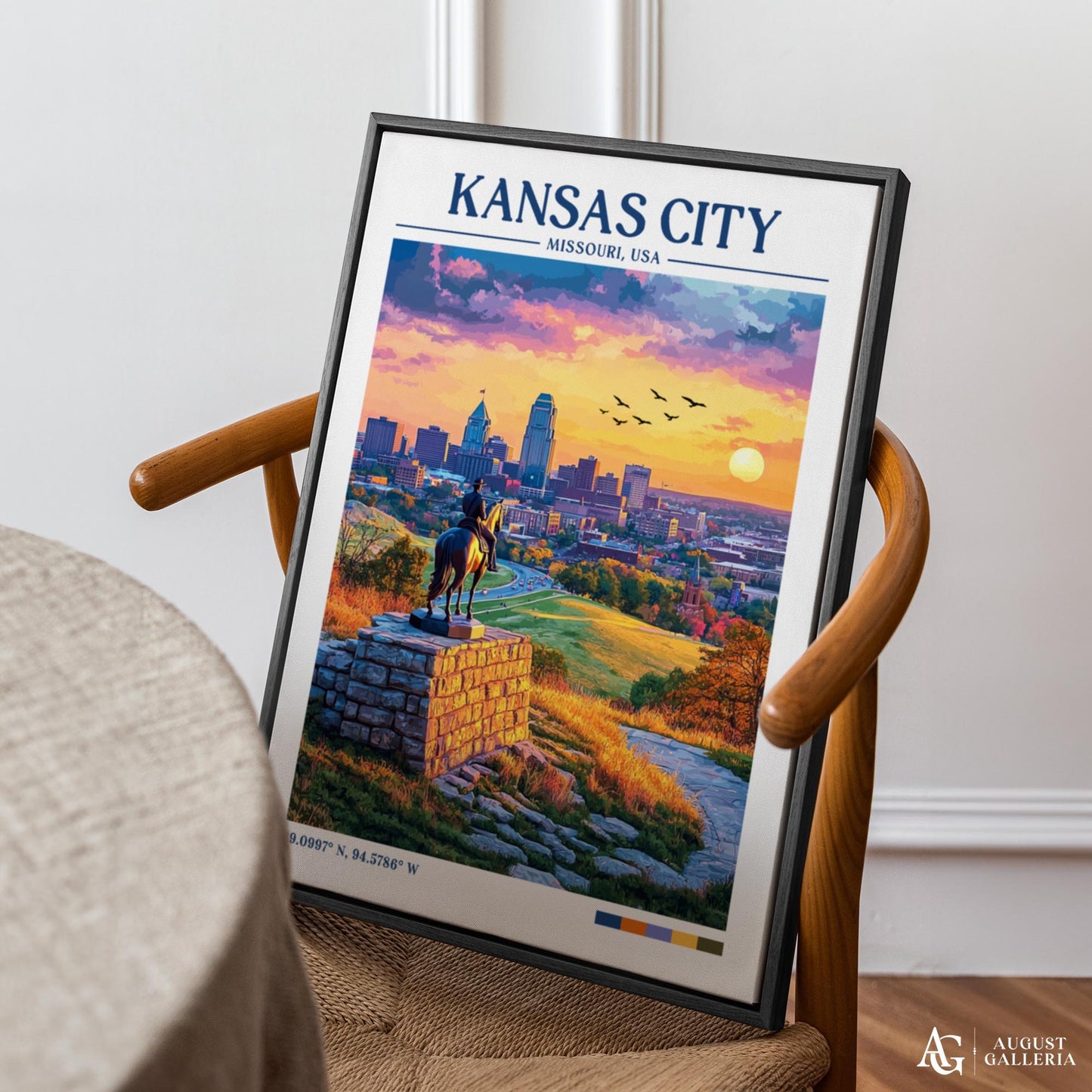 Kansas City Retro Travel Print