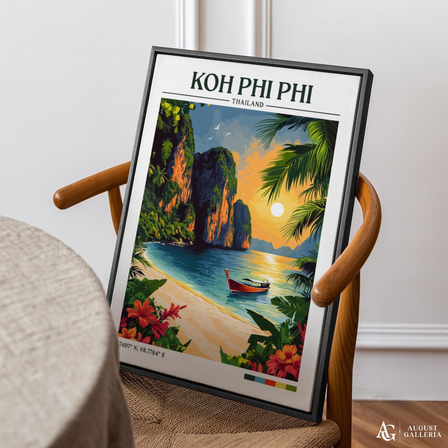 Koh Phi Phi Retro Travel Print
