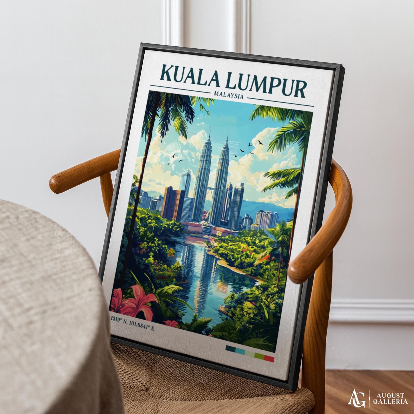 Kuala Lumpur Retro Travel Print