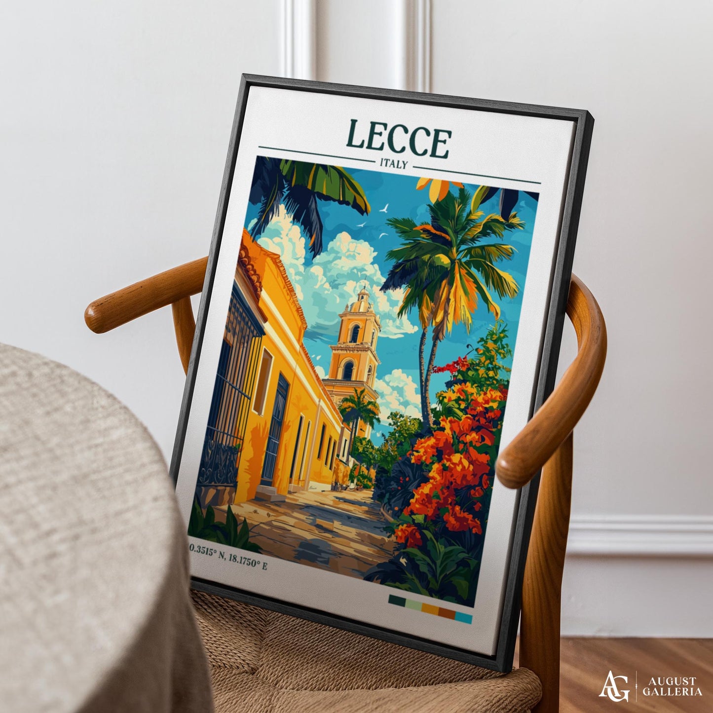 Lecce Italy Retro Travel Print