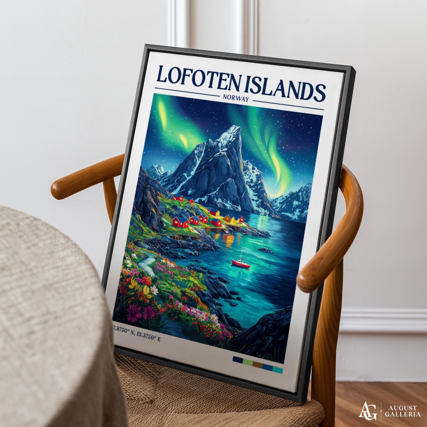 Lofoten Islands Retro Travel Print
