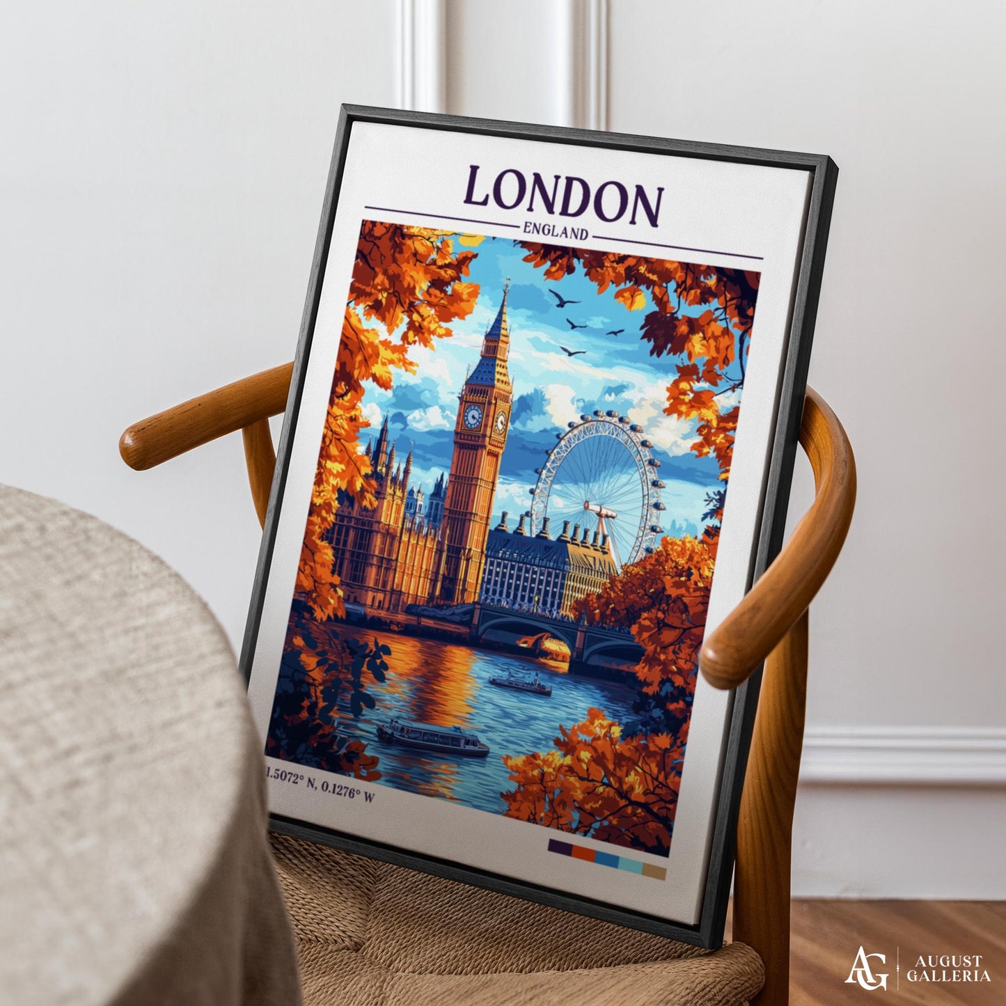 London England Retro Travel Print