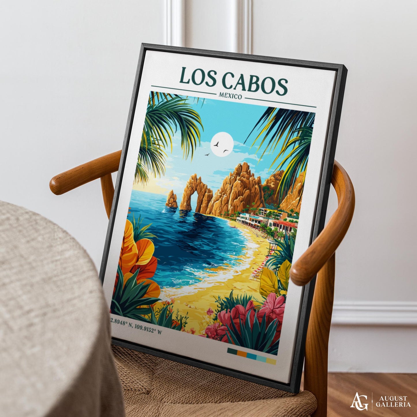 Los Cabos Mexico Retro Travel Print
