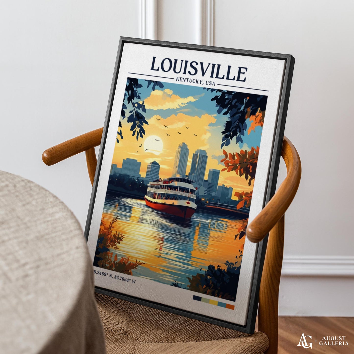 Louisville Kentucky Retro Travel Print