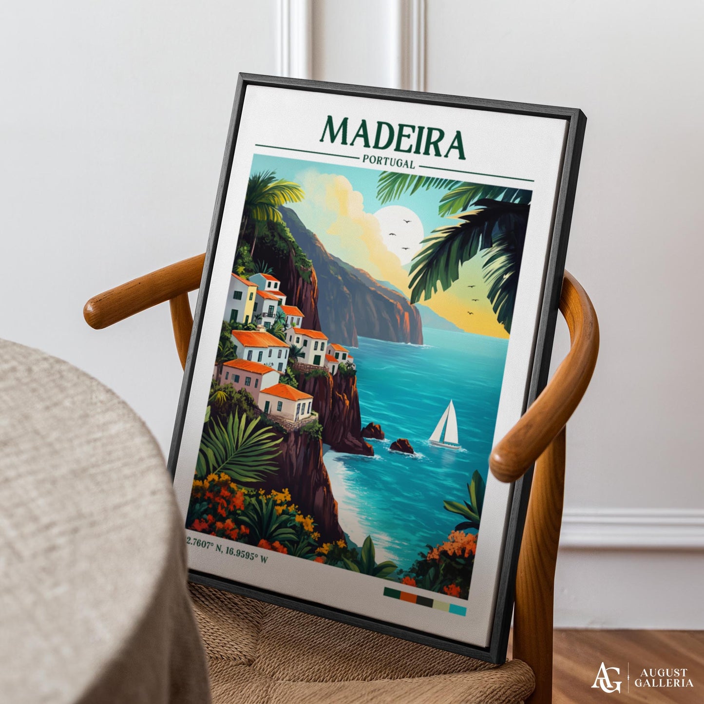 Madeira Portugal Retro Travel Print