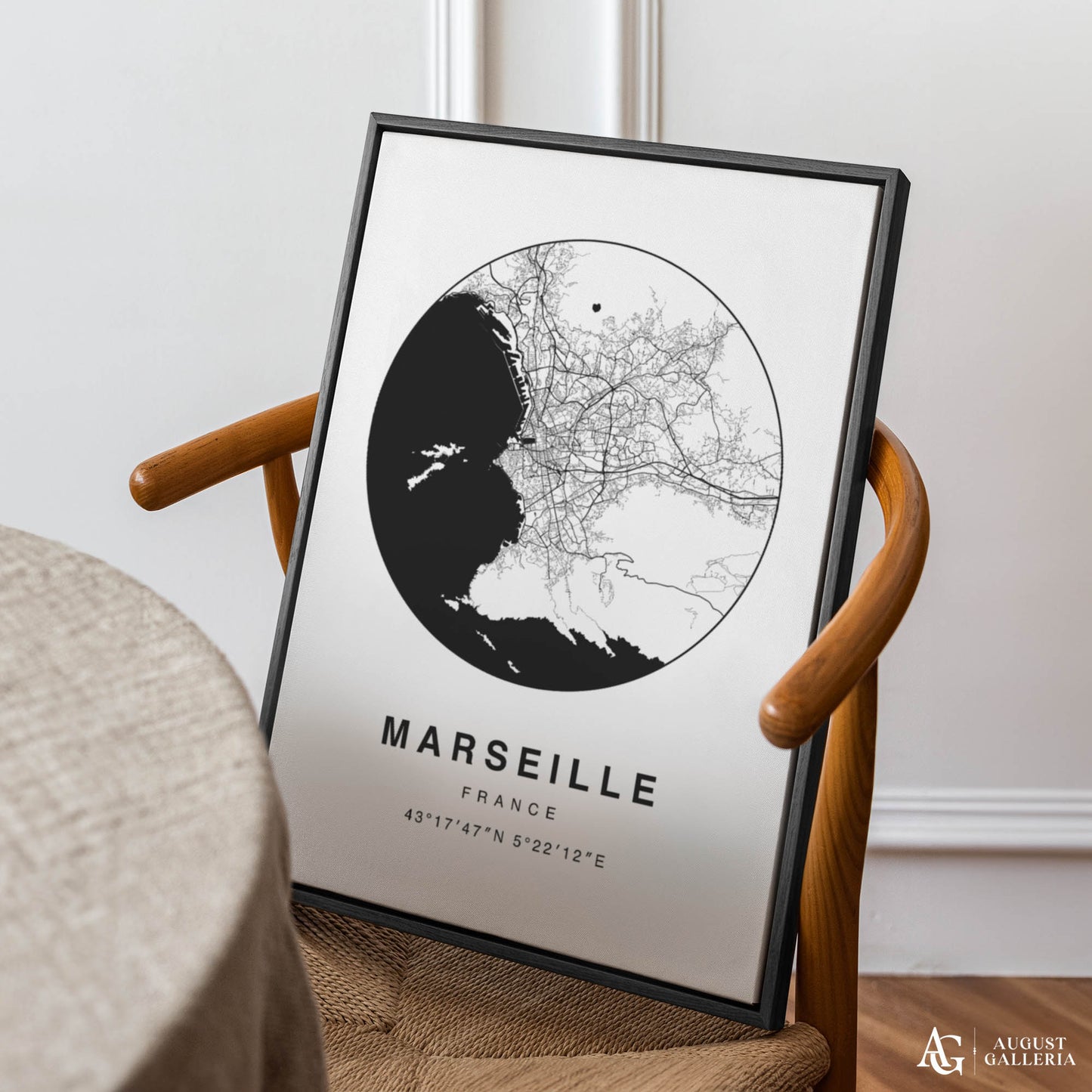 Marseille Minimalist Map