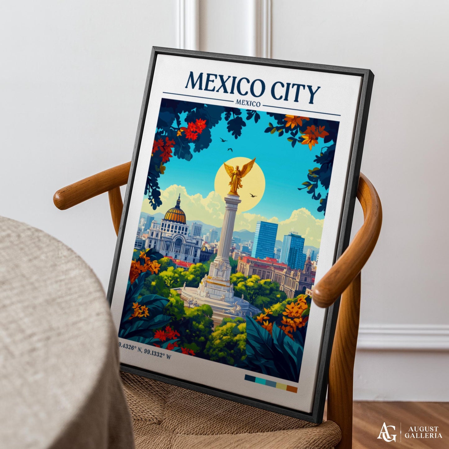 Mexico City Retro Travel Print