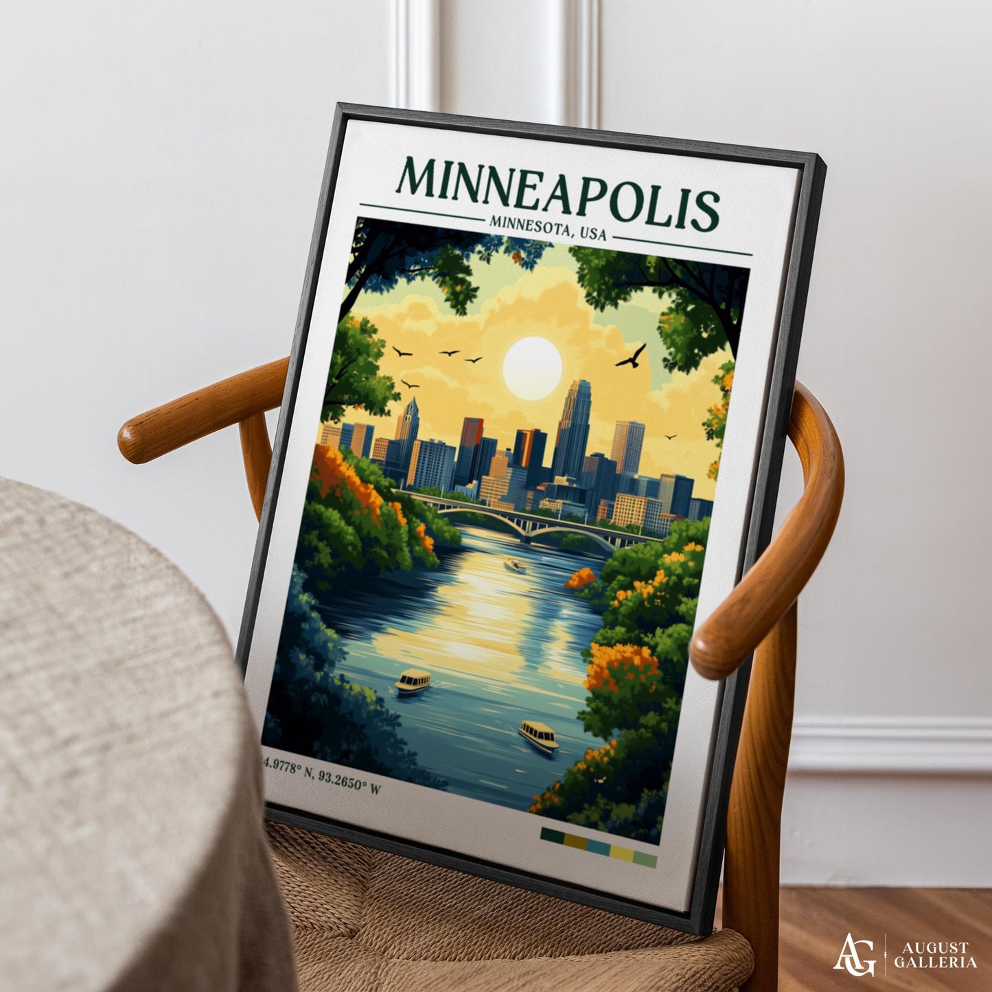 Minneapolis Minnesota Retro Travel Print