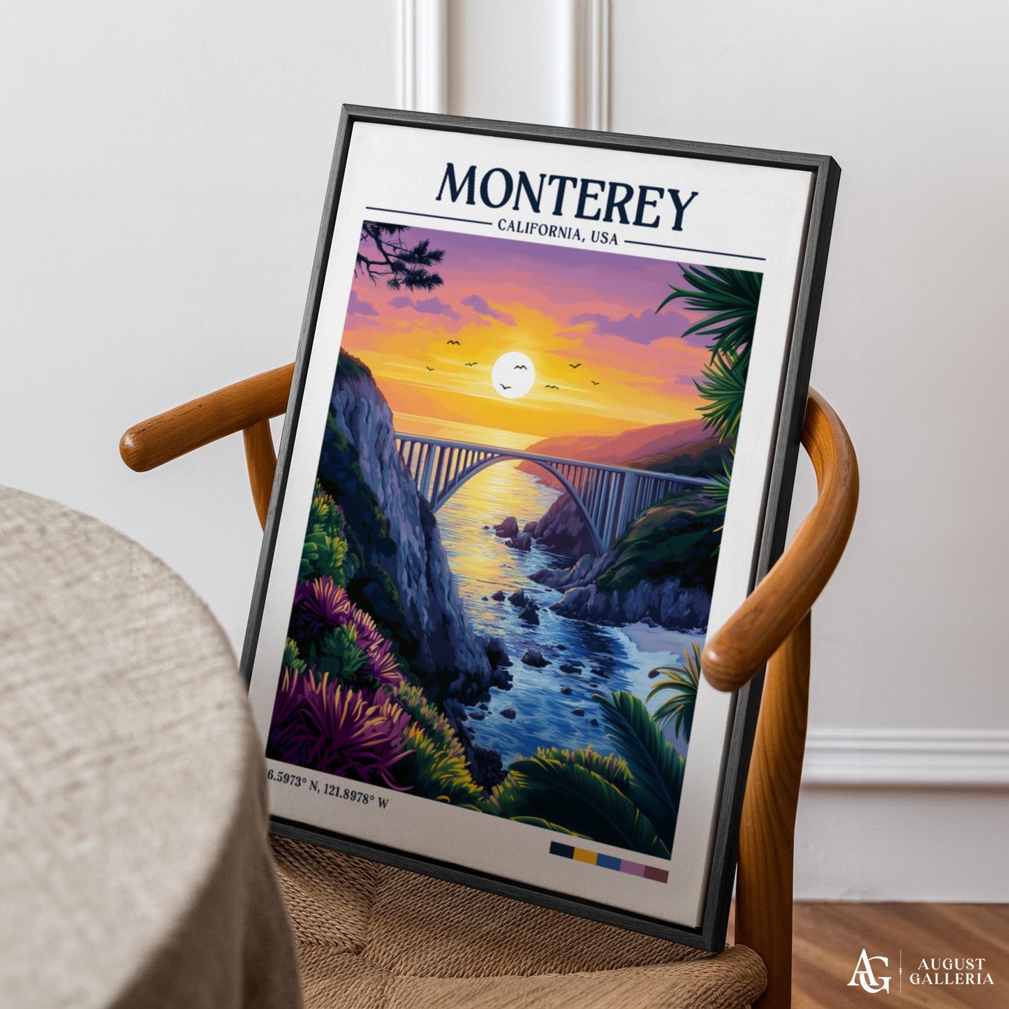 Monterey California Retro Travel Print