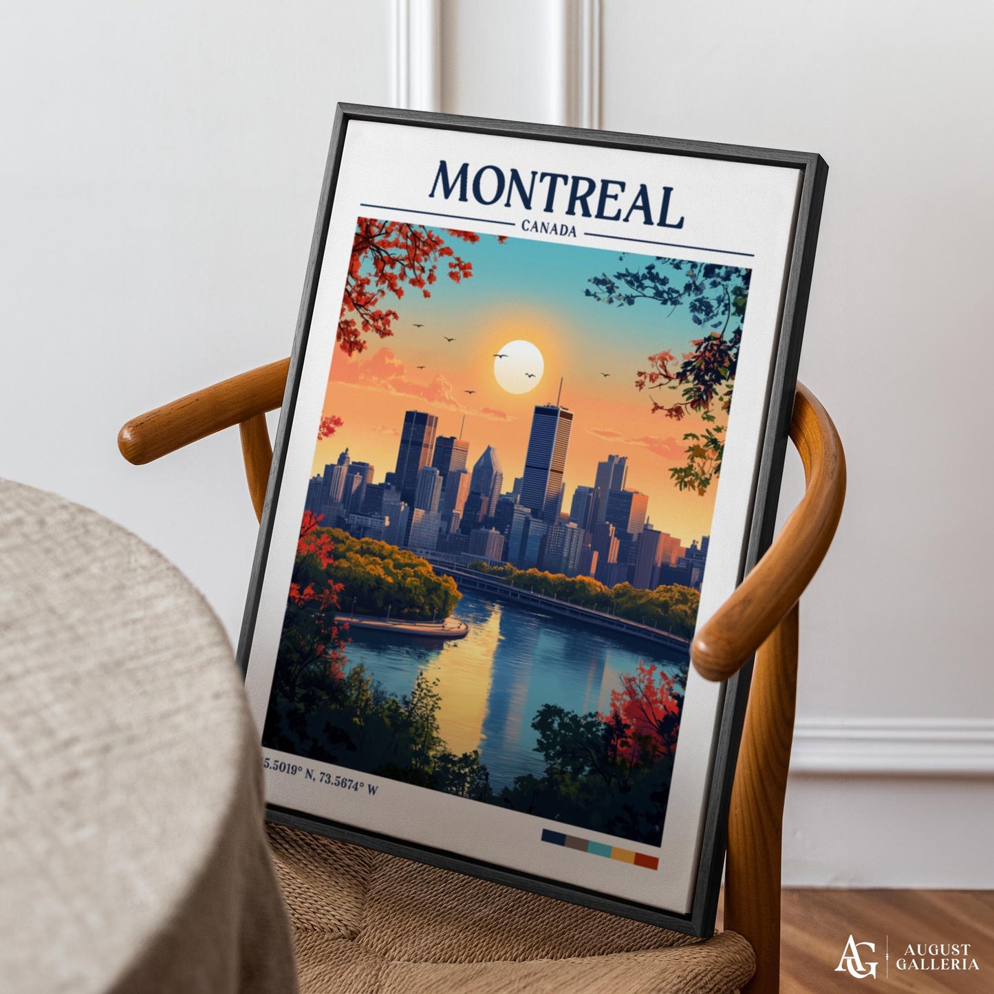 Montreal Canada Retro Travel Print