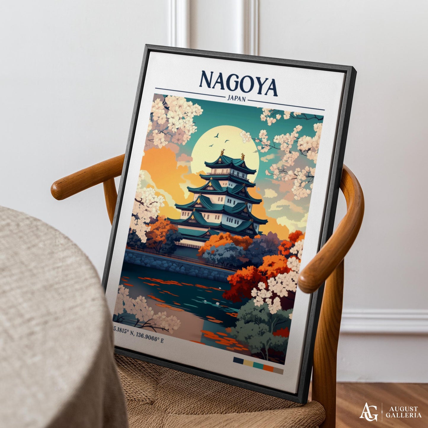 Nagoya Japan Retro Travel Print