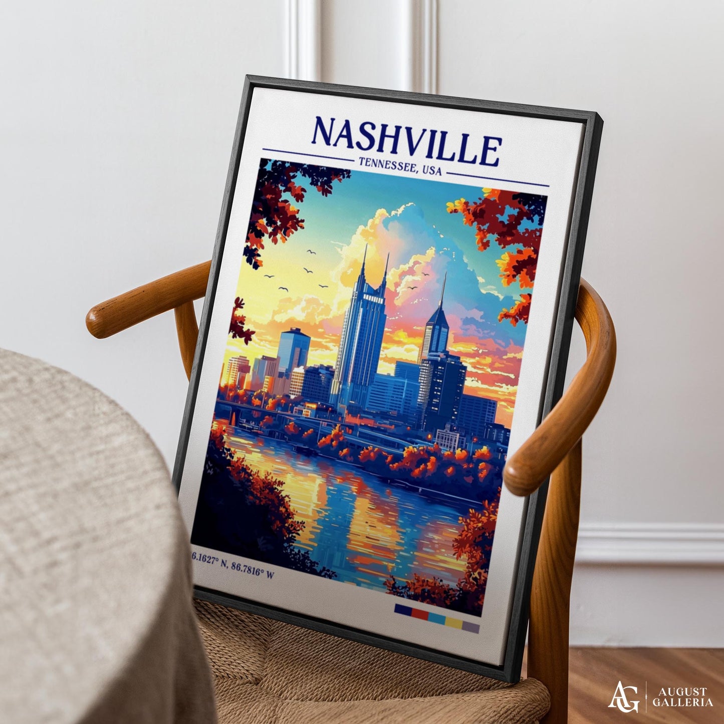 Nashville Tennessee Retro Travel Print