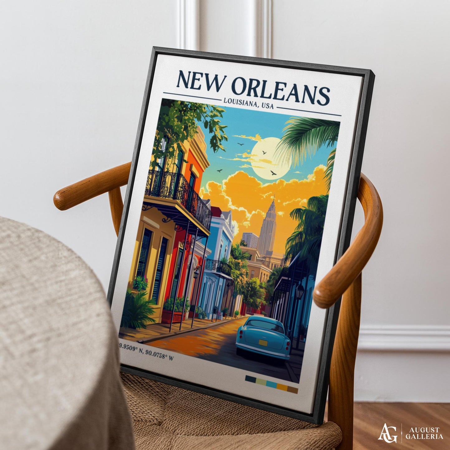 New Orleans Retro Travel Print