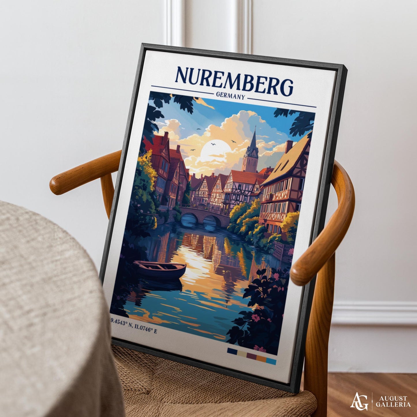 Nuremberg Germany Retro Travel Print
