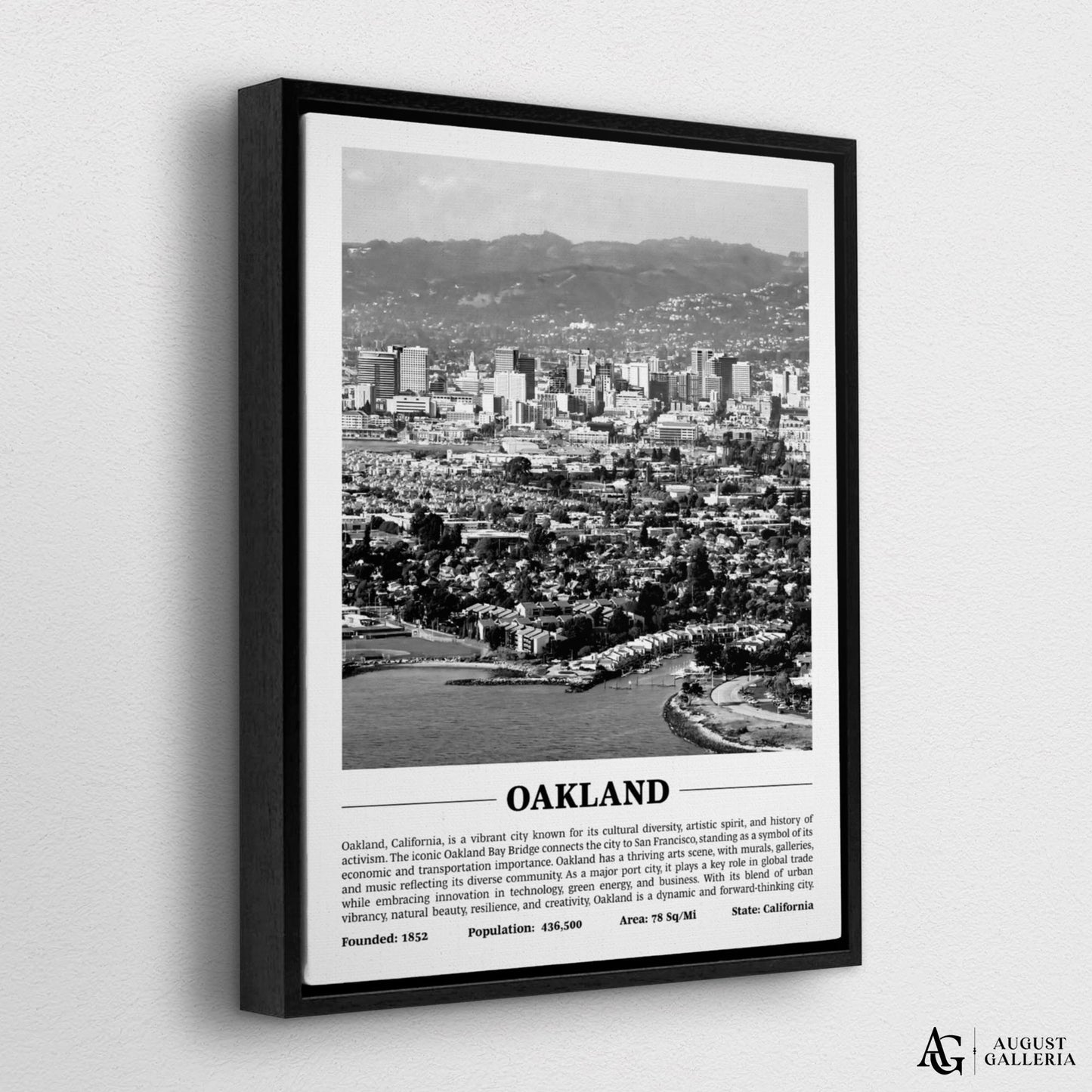 Oakland Black & White City Print