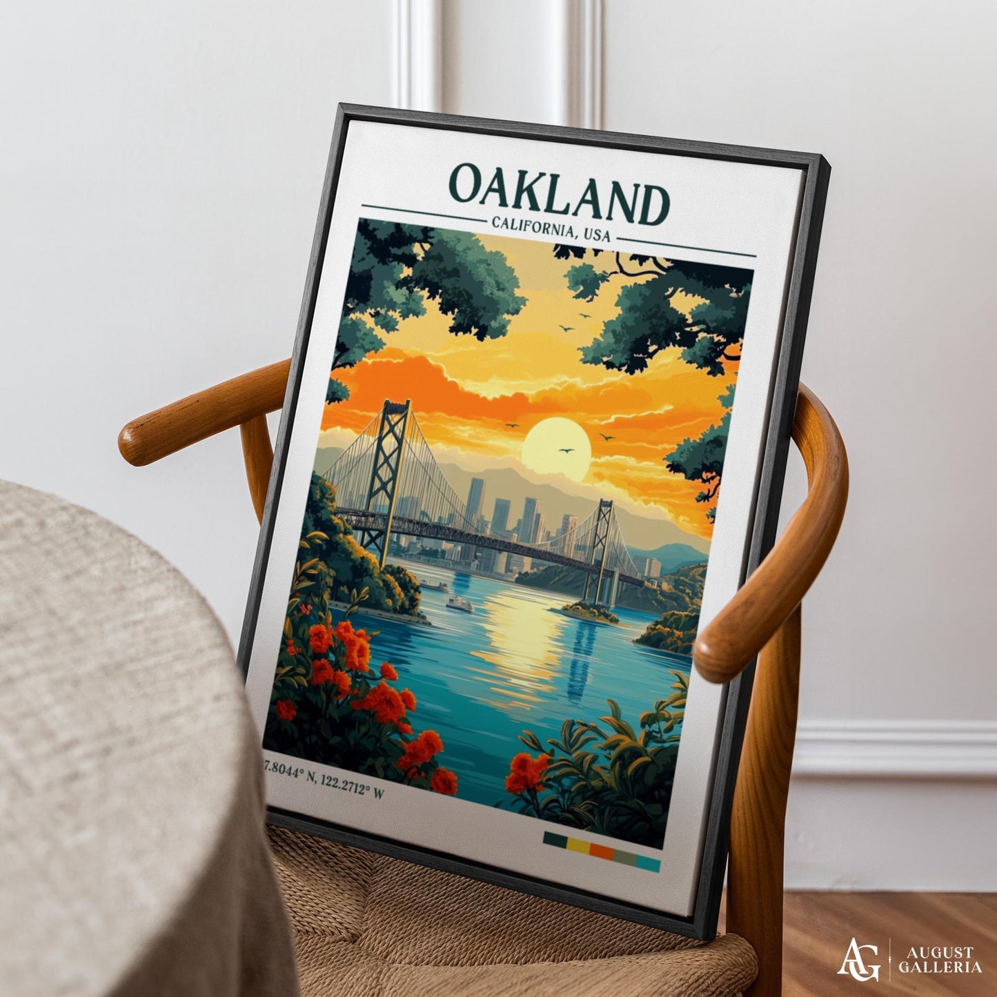 Oakland California Retro Travel Print