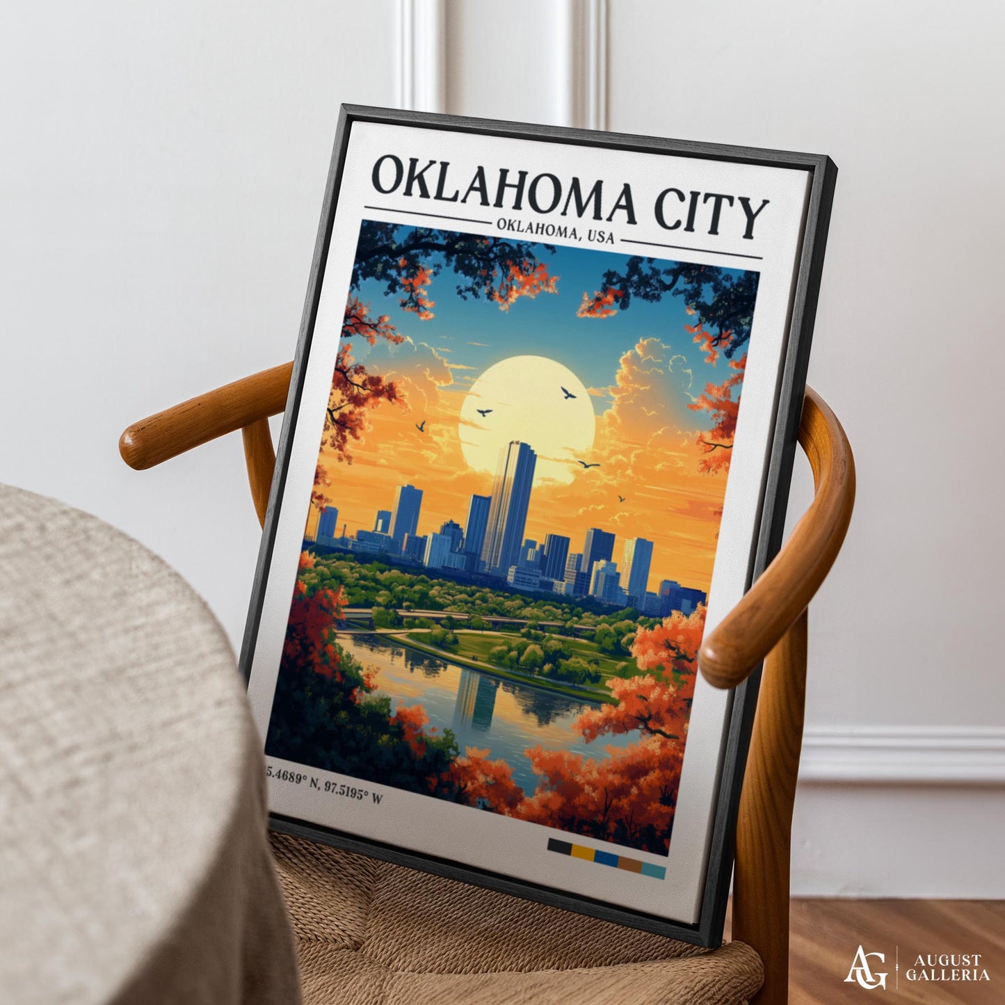 Oklahoma City Retro Travel Print