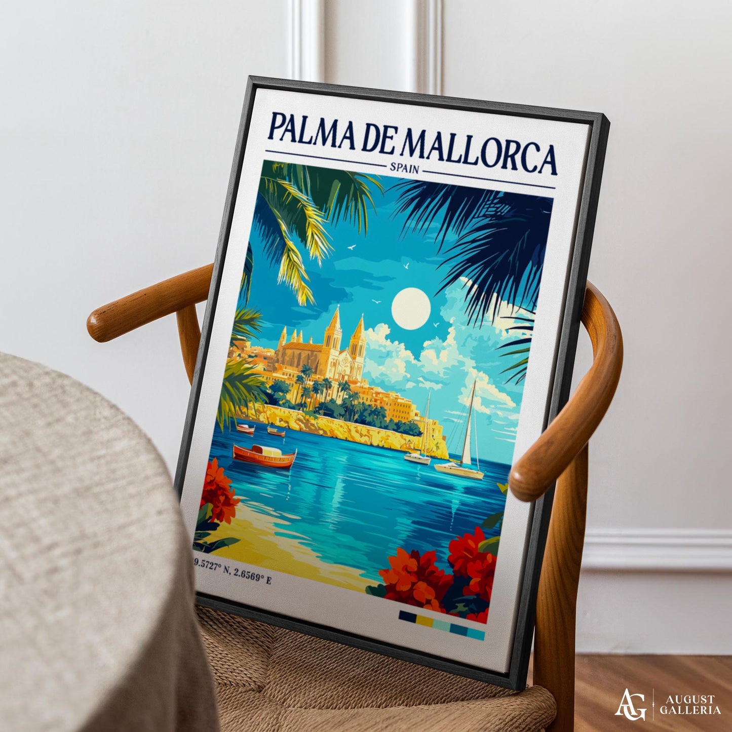 Palma de Mallorca Retro Travel Print