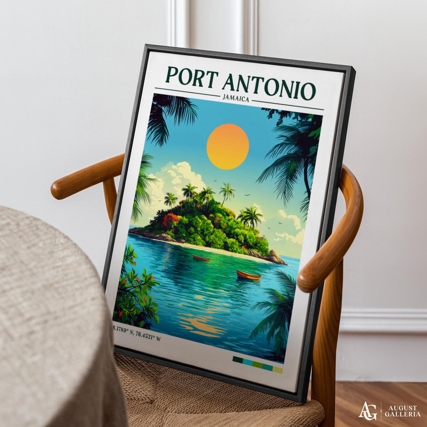 Port Antonio Retro Travel Print