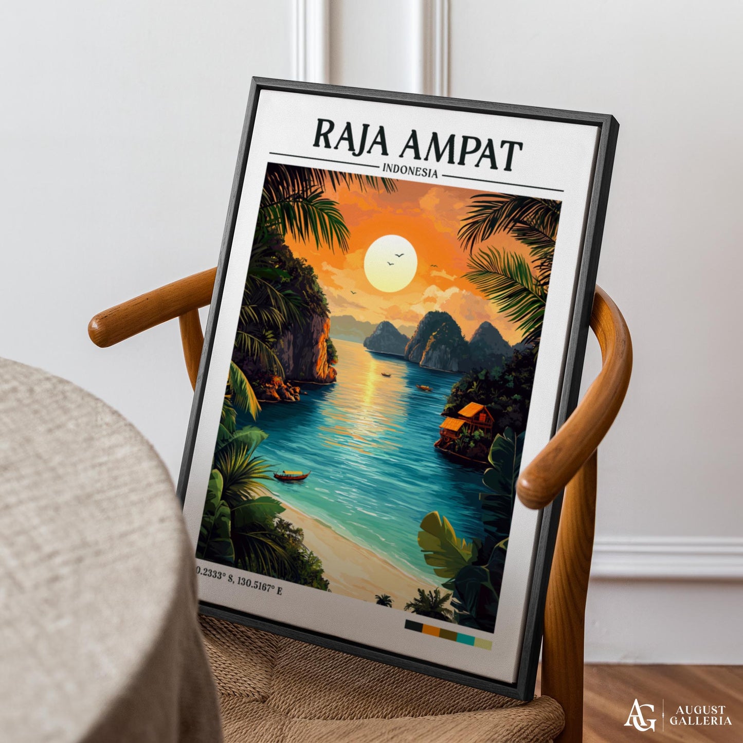 Raja Ampat Retro Travel Print