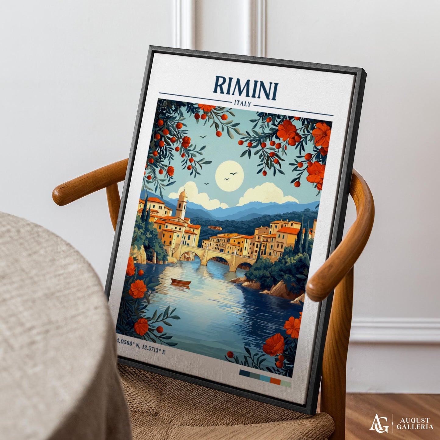 Rimini Italy Retro Travel Print