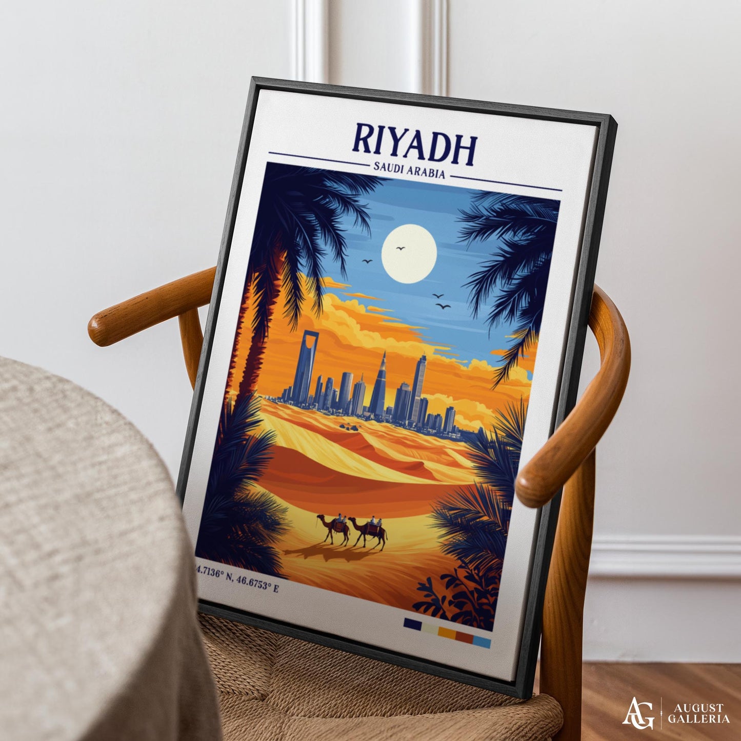 Riyadh Retro Travel Print