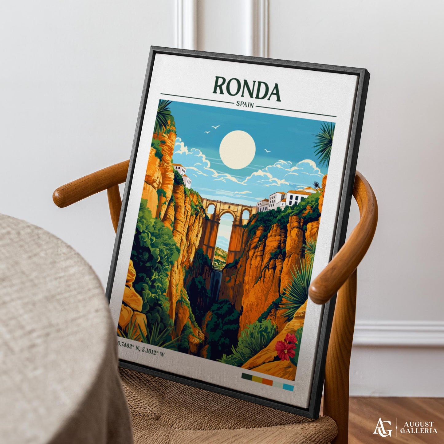 Ronda Spain Retro Travel Print