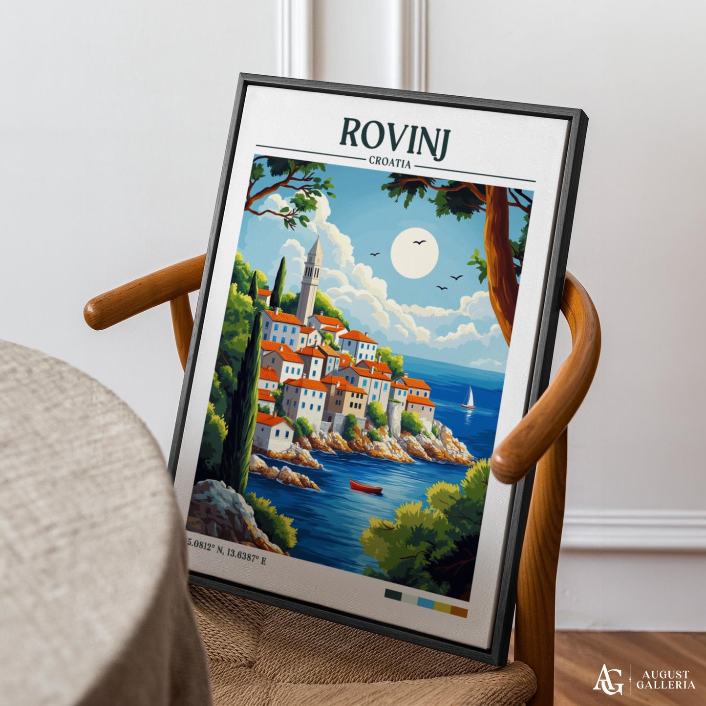 Rovinj Croatia Retro Travel Print
