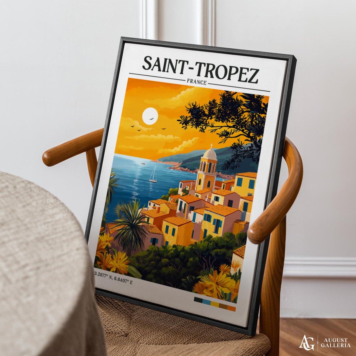 Saint-Tropez Retro Travel Print