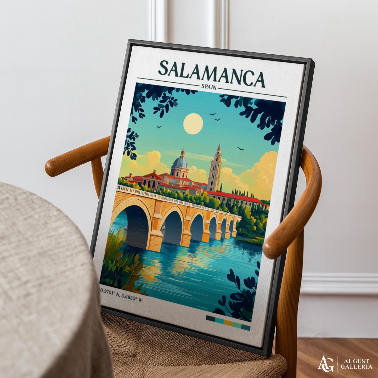 Salamanca Spain Retro Travel Print