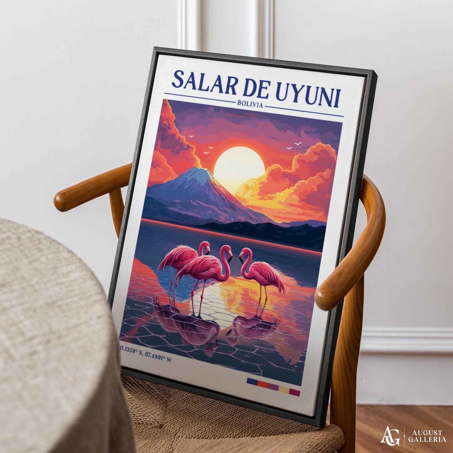 Salar de Uyuni Retro Travel Print
