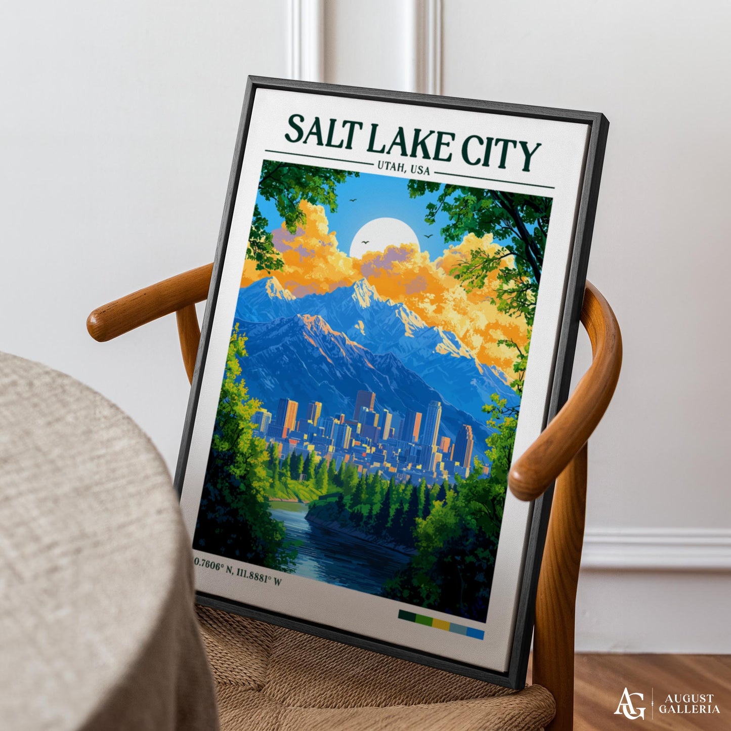 Salt Lake City Retro Travel Print
