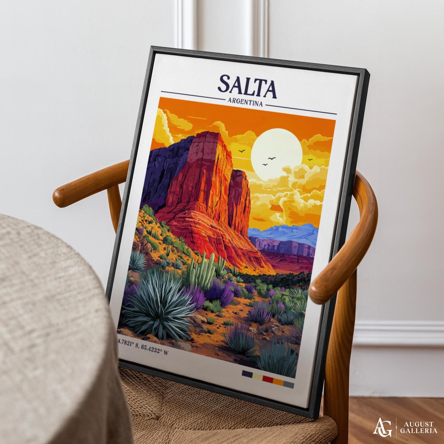 Salta Argentina Retro Travel Print