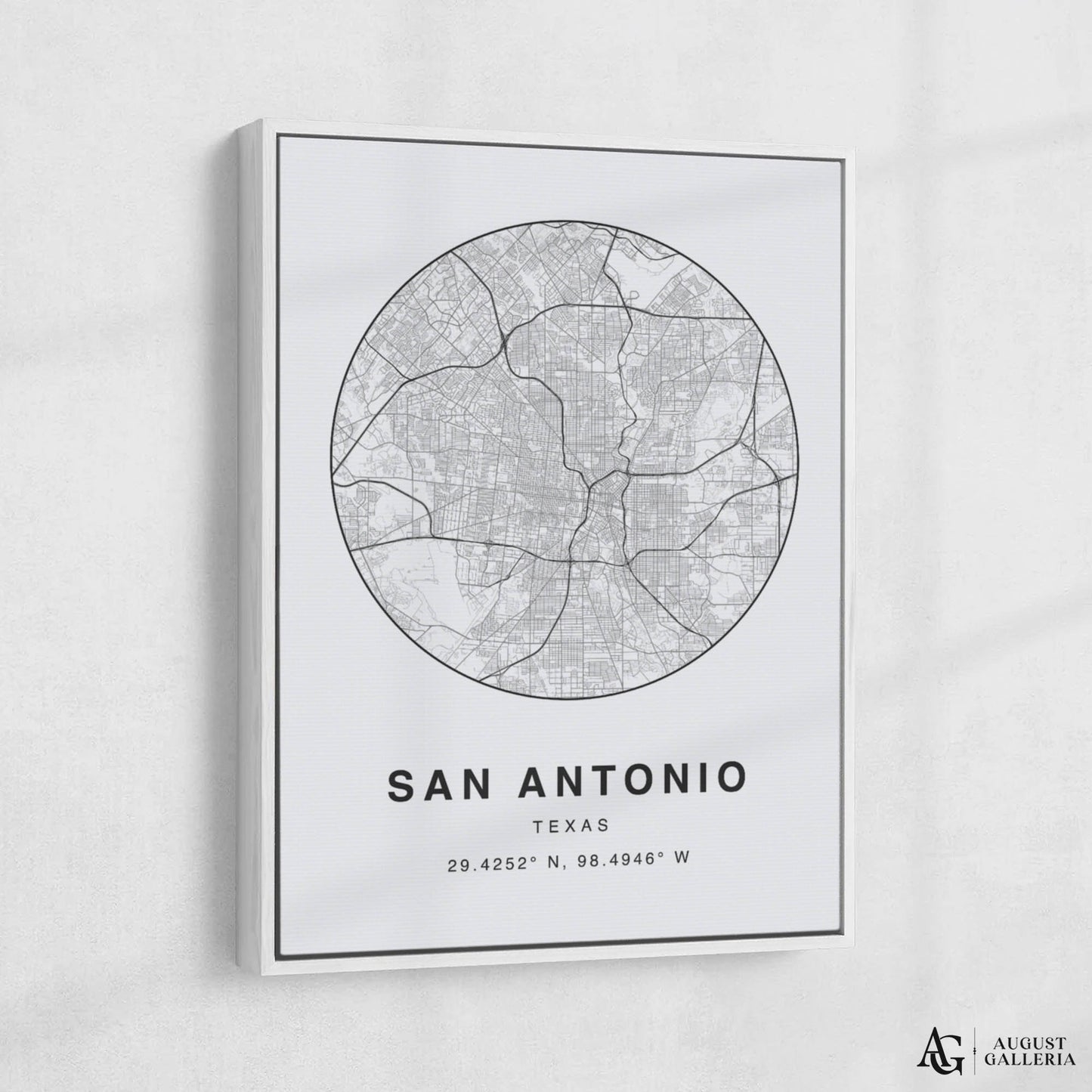 San Antonio Minimalist Map