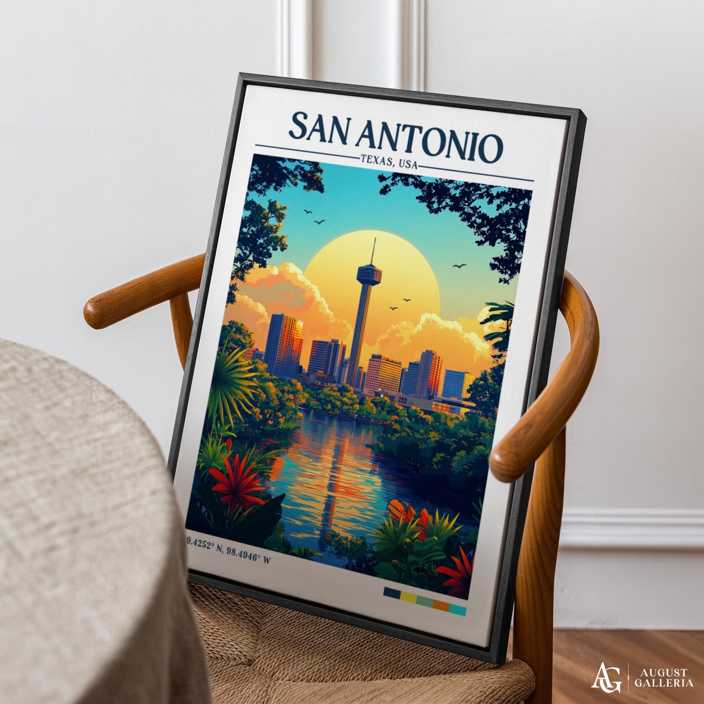 San Antonio Retro Travel Print