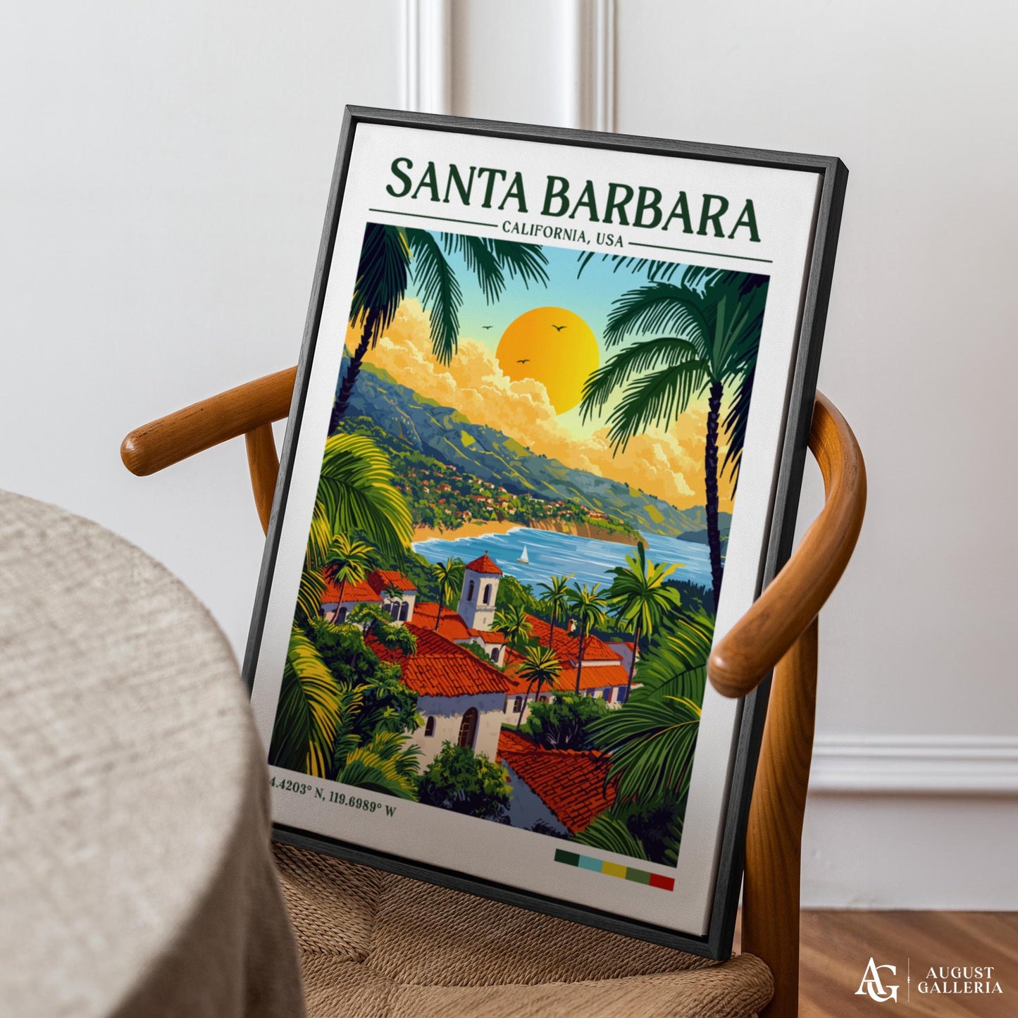 Santa Barbara Retro Travel Print