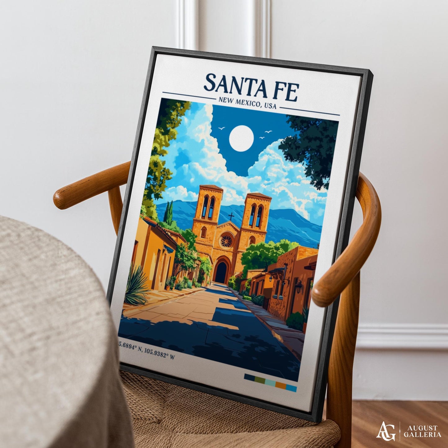 Santa Fe Retro Travel Print