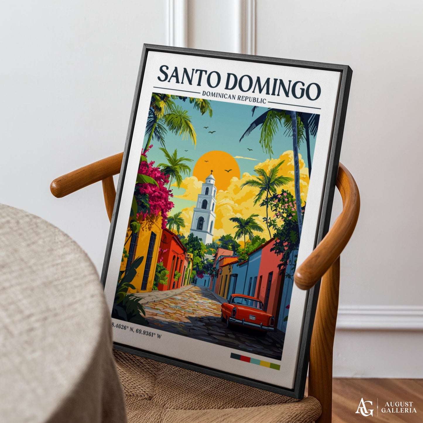 Santo Domingo Retro Travel Print