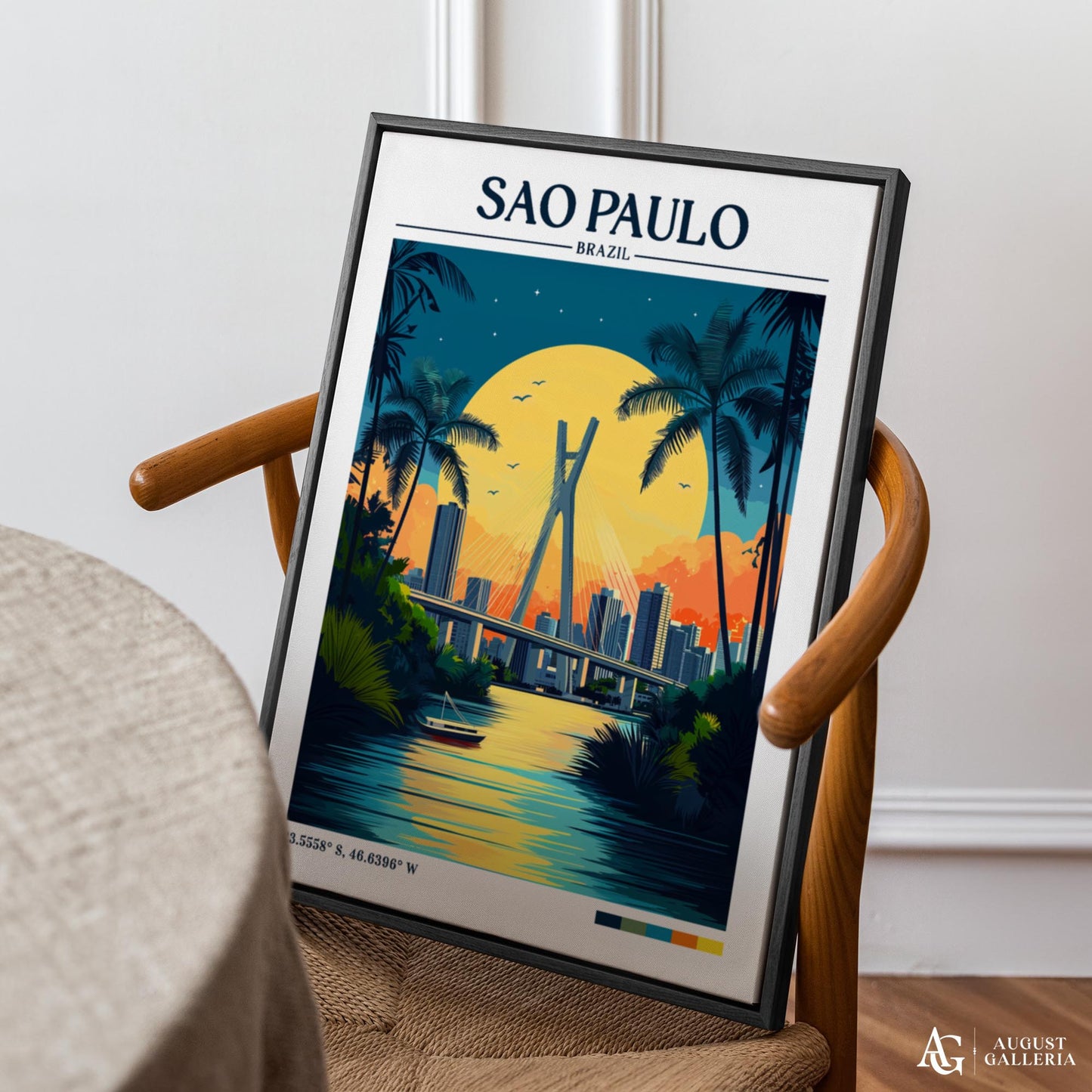 São Paulo Retro Travel Print