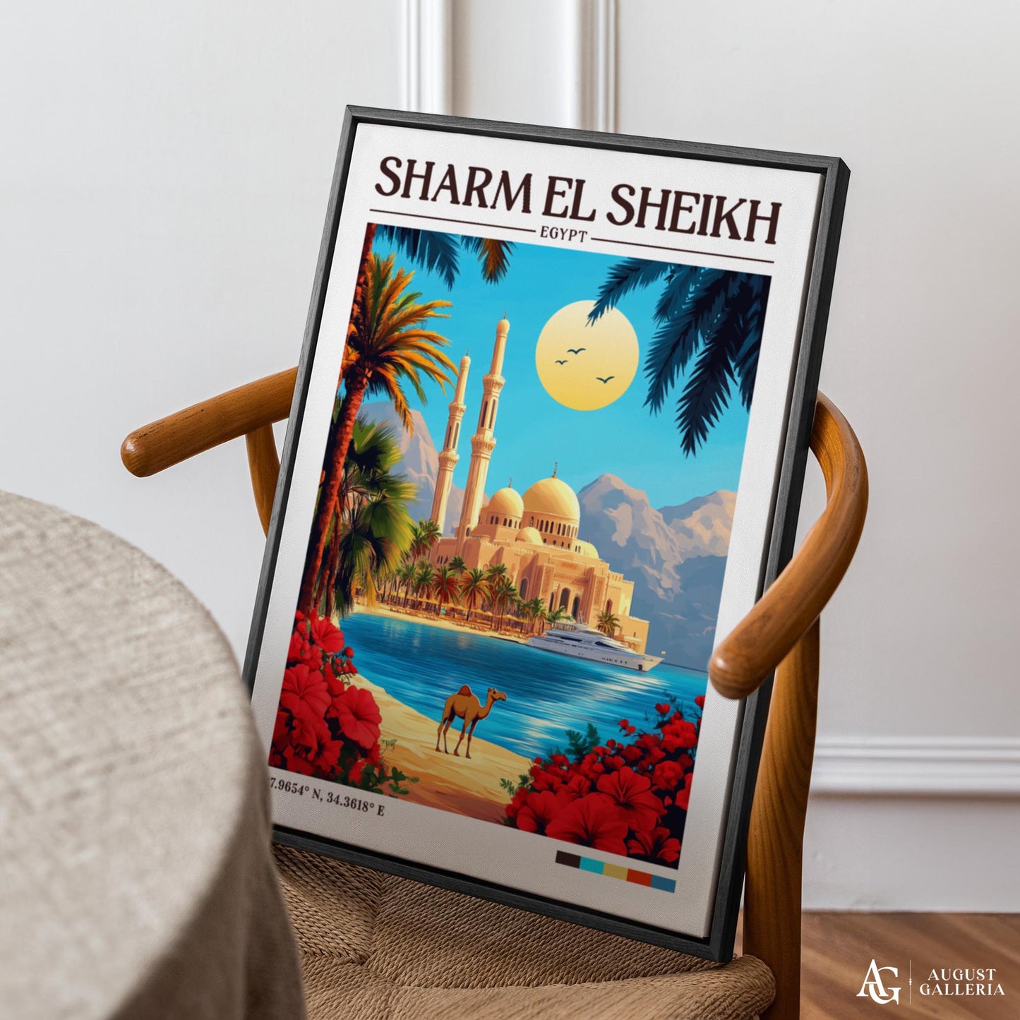 Sharm El Sheikh Retro Travel Print
