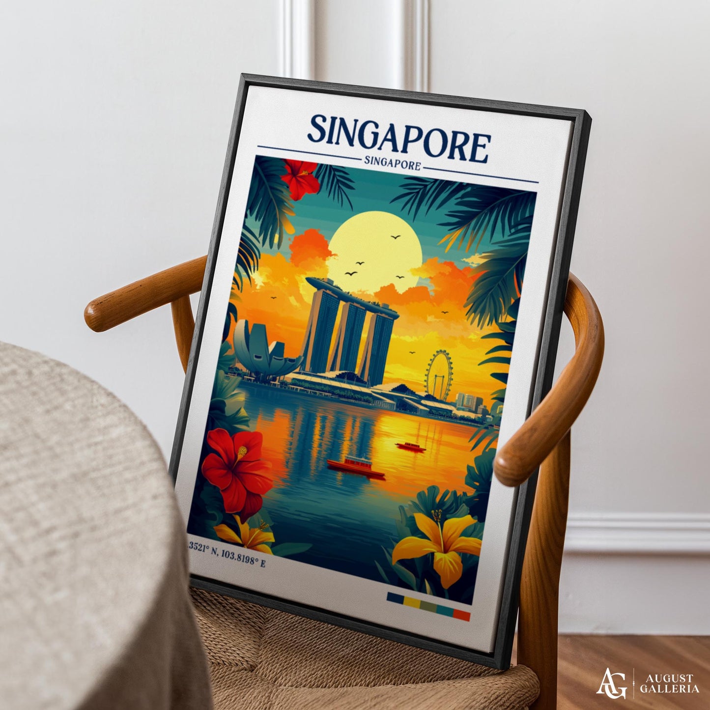 Singapore Retro Travel Print